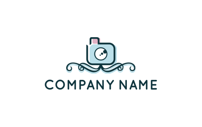 photography logo maker camera with ornaments - logodesign.net