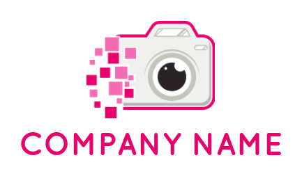 photography logo maker camera  with pixels - logodesign.net