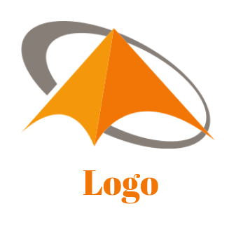 Finance logo maker camp in a swoosh