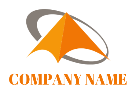 Finance logo maker camp in a swoosh