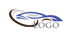 create a transportation logo of car in swoosh