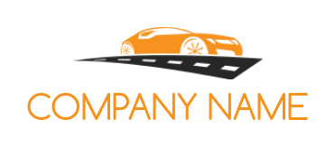 make a transportation logo car on road - logodesign.net