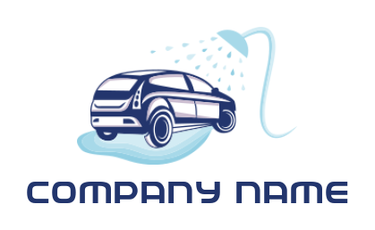 carwash logo template with shower head