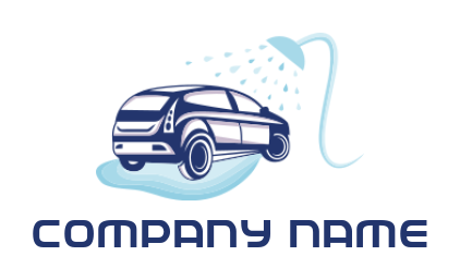 carwash logo template with shower