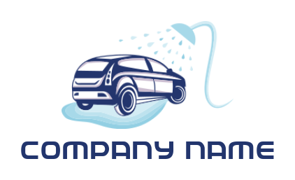 carwash logo template with shower head