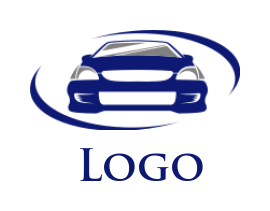 auto logo icon car with abstract swoosh