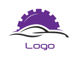 make an auto logo car with gear - logodesign.net