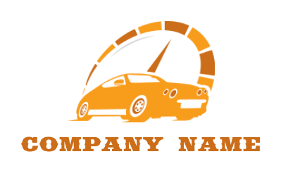 auto logo maker car with speedometer - logodesign.net