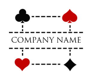 generate a gambling logo of card suits