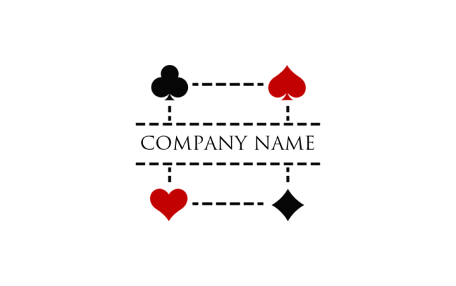 create a gambling logo card suits - logodesign.net