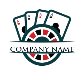 make a gambling logo cards with chips - logodesign.net