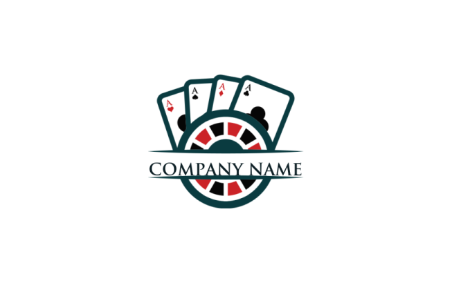 make a gambling logo cards with chips - logodesign.net