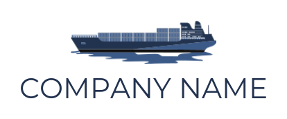 create a logistics logo cargo ship in sea - logodesign.net