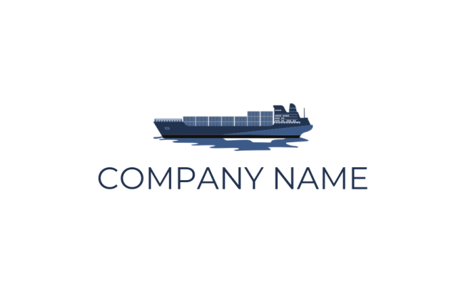 create a logistics logo cargo ship in sea - logodesign.net