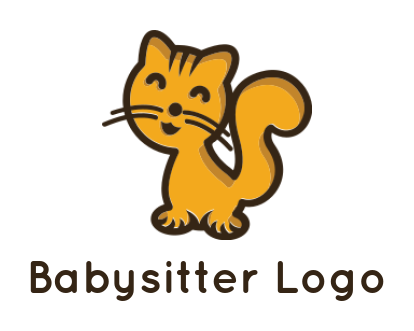 generate a pet logo of a cartoon happy cat