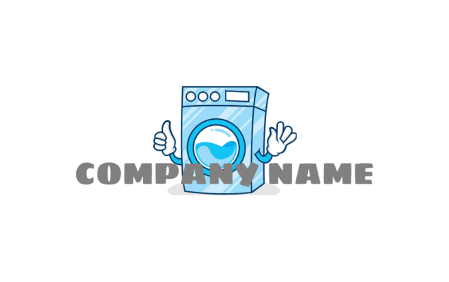 Cartoon laundry washer