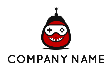 make a games logo maker cartoon with gaming pad