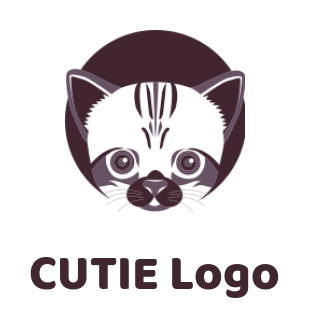 make a pet logo cat face in circle - logodesign.net