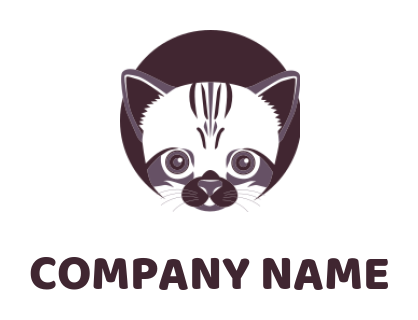 make a pet logo cat face in circle - logodesign.net