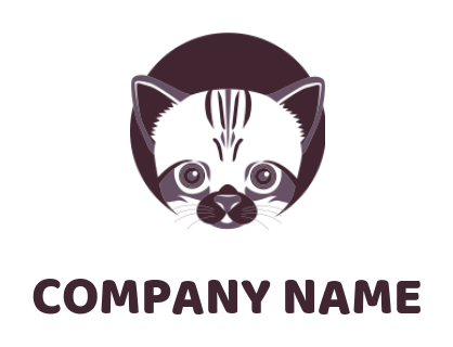 make a pet logo cat face in circle - logodesign.net