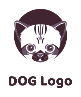 make a pet logo cat face in circle - logodesign.net