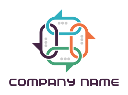 communication logo icon chain of chat bubbles