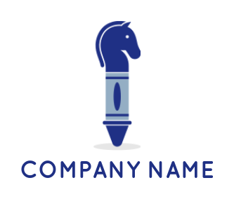 games logo maker chalk in shape of chess horse