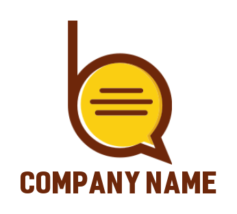 Create a Letter B logo chat bubble inside letter B