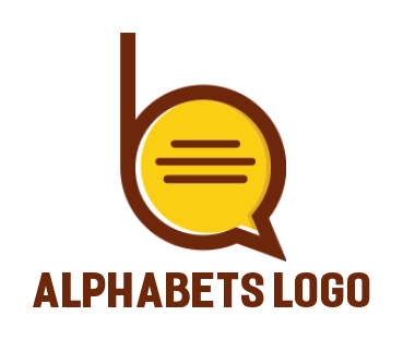 Create a Letter B logo chat bubble inside letter B