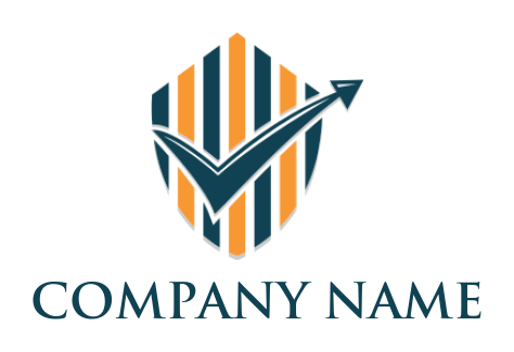 create an insurance logo check mark arrow in shield - logodesign.net