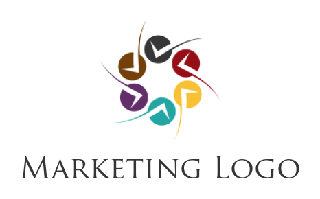 consulting logo checks in circle forming flower