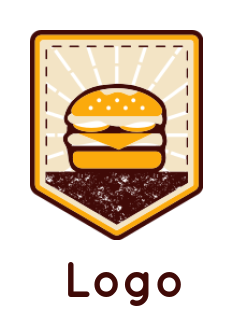 cheese burger pentagon badge 