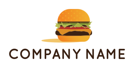 food logo cheeseburger with lettuce and cheese