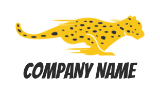 make an animal logo cheetah running very fast