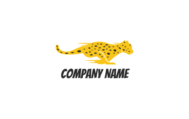 make an animal logo cheetah running very fast
