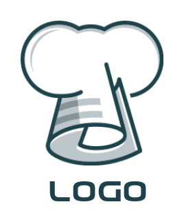 restaurant logo online chef hat line art icon