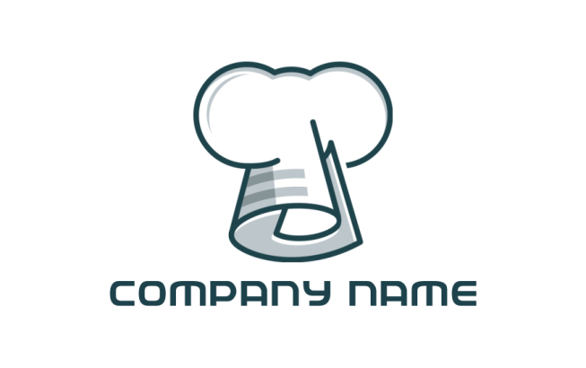 restaurant logo online chef hat line art icon - logodesign.net