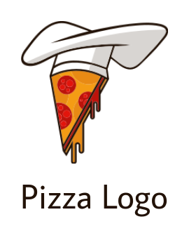 restaurant logo pizza slice with chef hat
