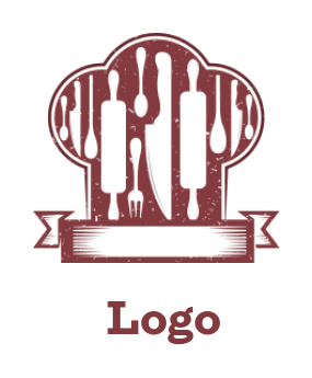 restaurant logo icon chef hat kitchen utensils