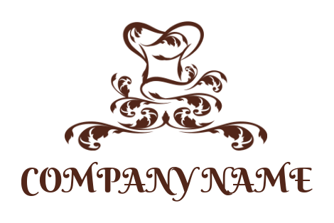 make a restaurant logo chef hat with ornaments