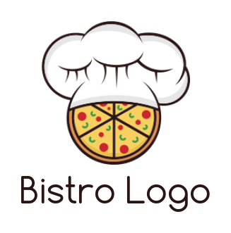 Restaurant logo image pizza with chef hat