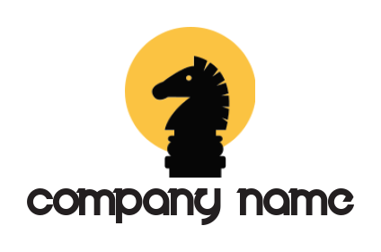 consulting logo icon chess horse inside sun - logodesign.net