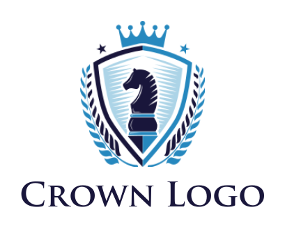create a games logo chess knight coat of arms