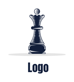 generate a games logo icon of chess piece queen