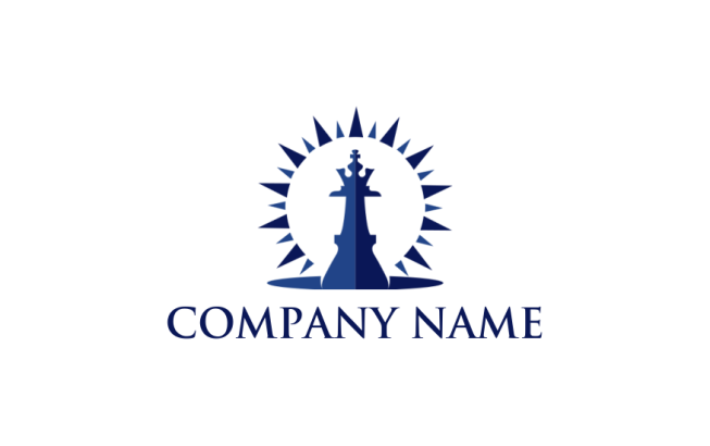 games logo template chess with sun - logodesign.net