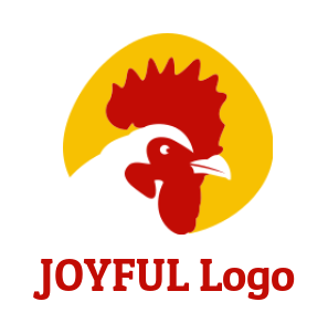 pet logo maker rooster head in circle - logodesign.net