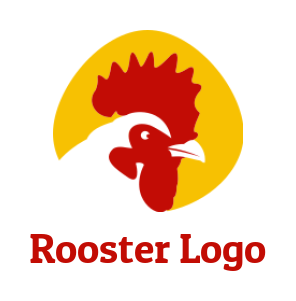 rooster head in circle 