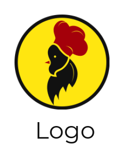 create a pet logo chicken with chef hat inside circle - logodesign.net