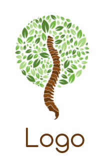medical logo icon chiropractic forming tree