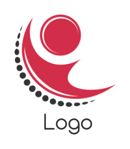 medical logo orthopedic with abstract person